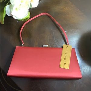 NWT La Regale Red Clutch Purse Red